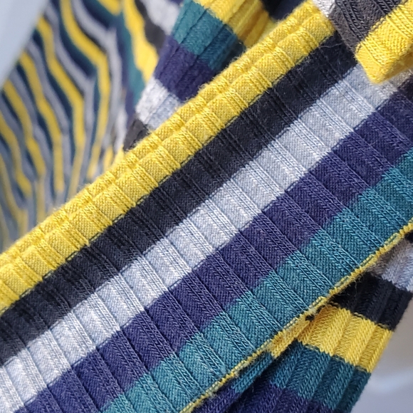 Hutch Wrap Stripe Midi Dress 90s sz L - Picture 9 of 14